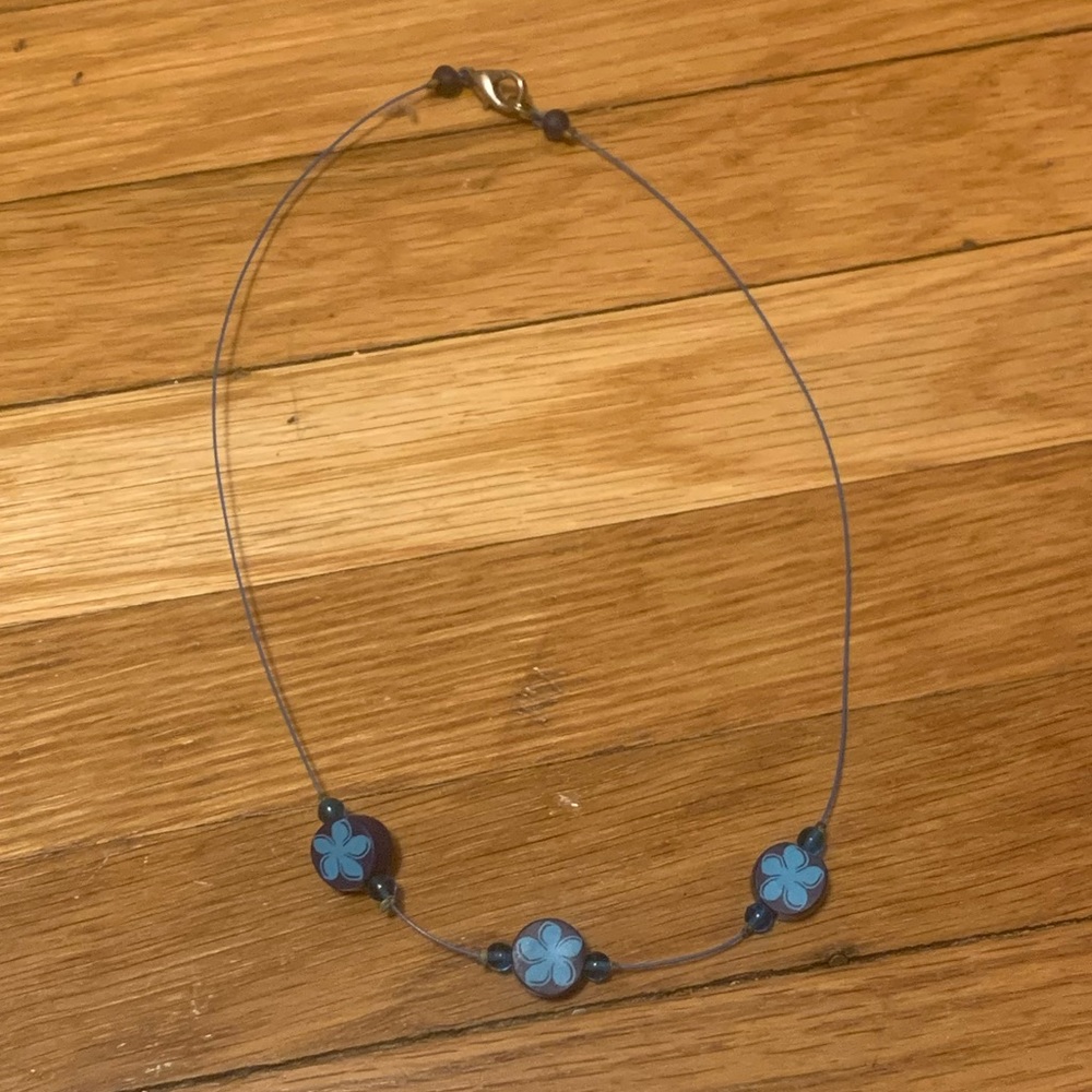 Blue Flower Necklace